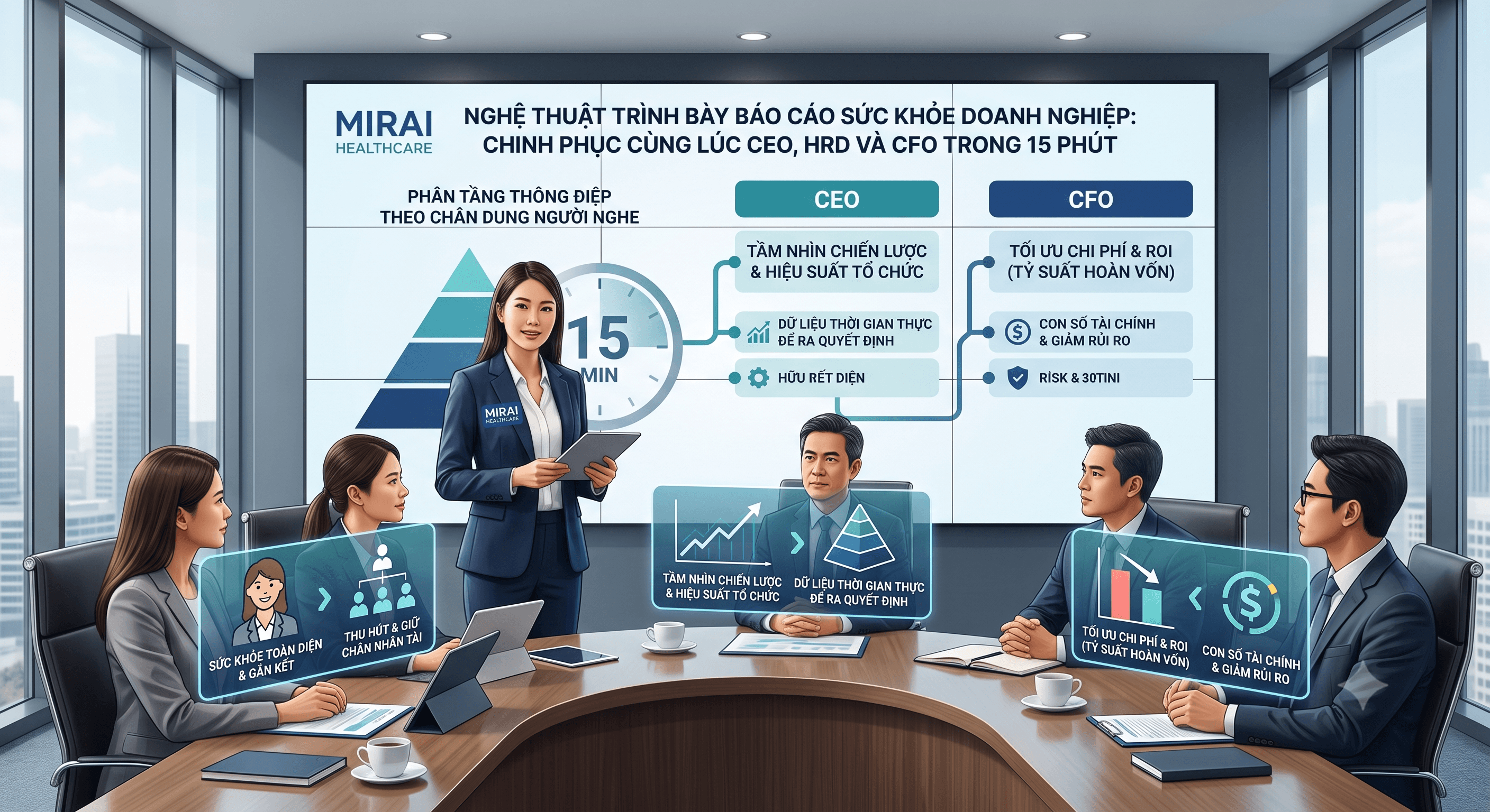 Nghệ Thuật Trình Bày Báo Cáo Sức Khỏe Doanh Nghiệp: Chinh Phục Cùng Lúc CEO, HRD và CFO Trong 15 Phút